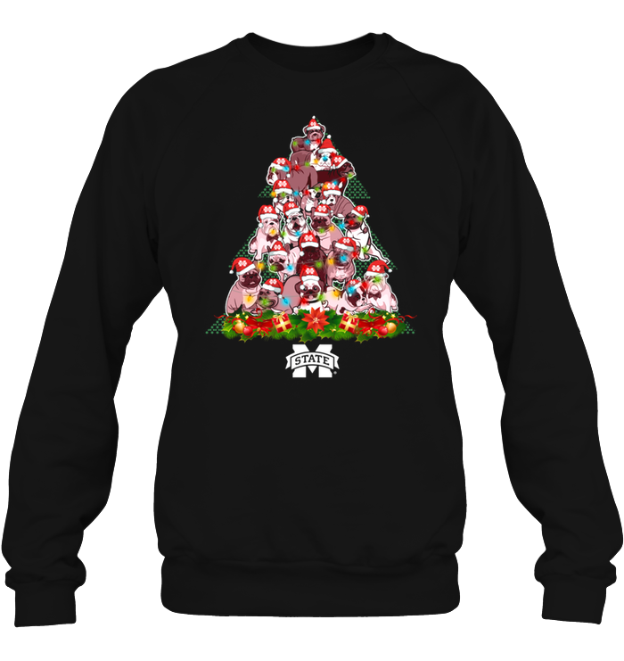 Mississippi State Bulldogs Dogs In Christmas Tree Shirts