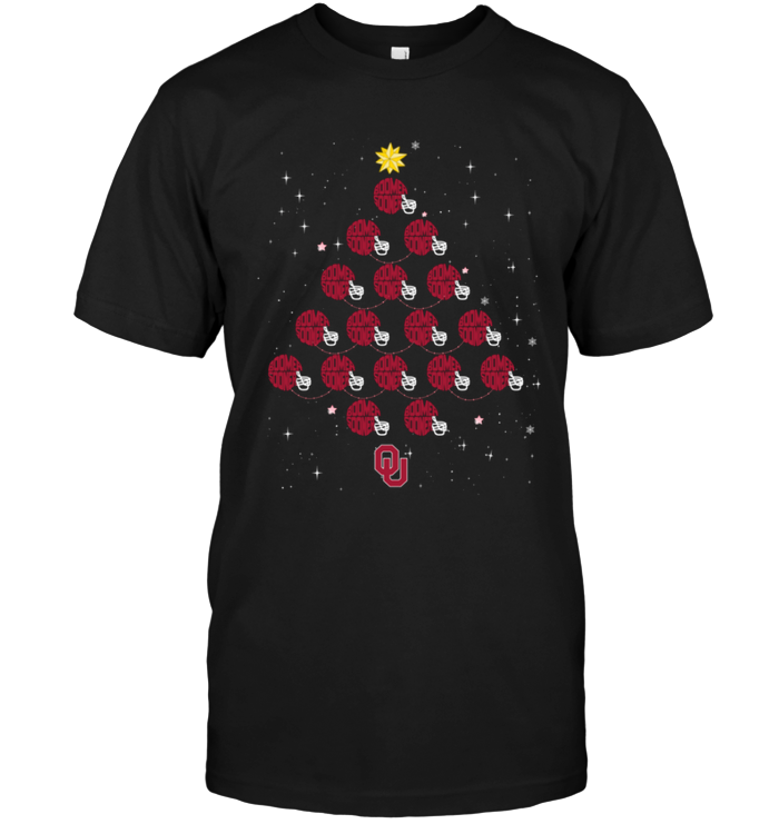 Oklahoma Sooners Slogan Helmet Christmas Tree Shirts