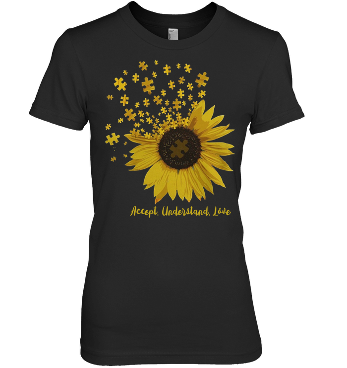 Autism Accept Understand Love Sunflower Shirts