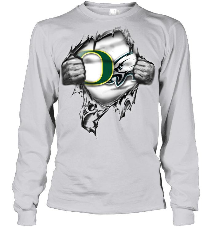 Buy Love Oregon Ducks And Philadelphia Eagles 2018 Gift Shirts