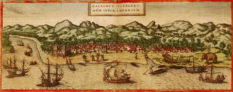 Portugese map of Calicut 1572
