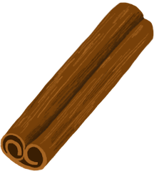 illustration of whole spice Peni Miris Cinnamon