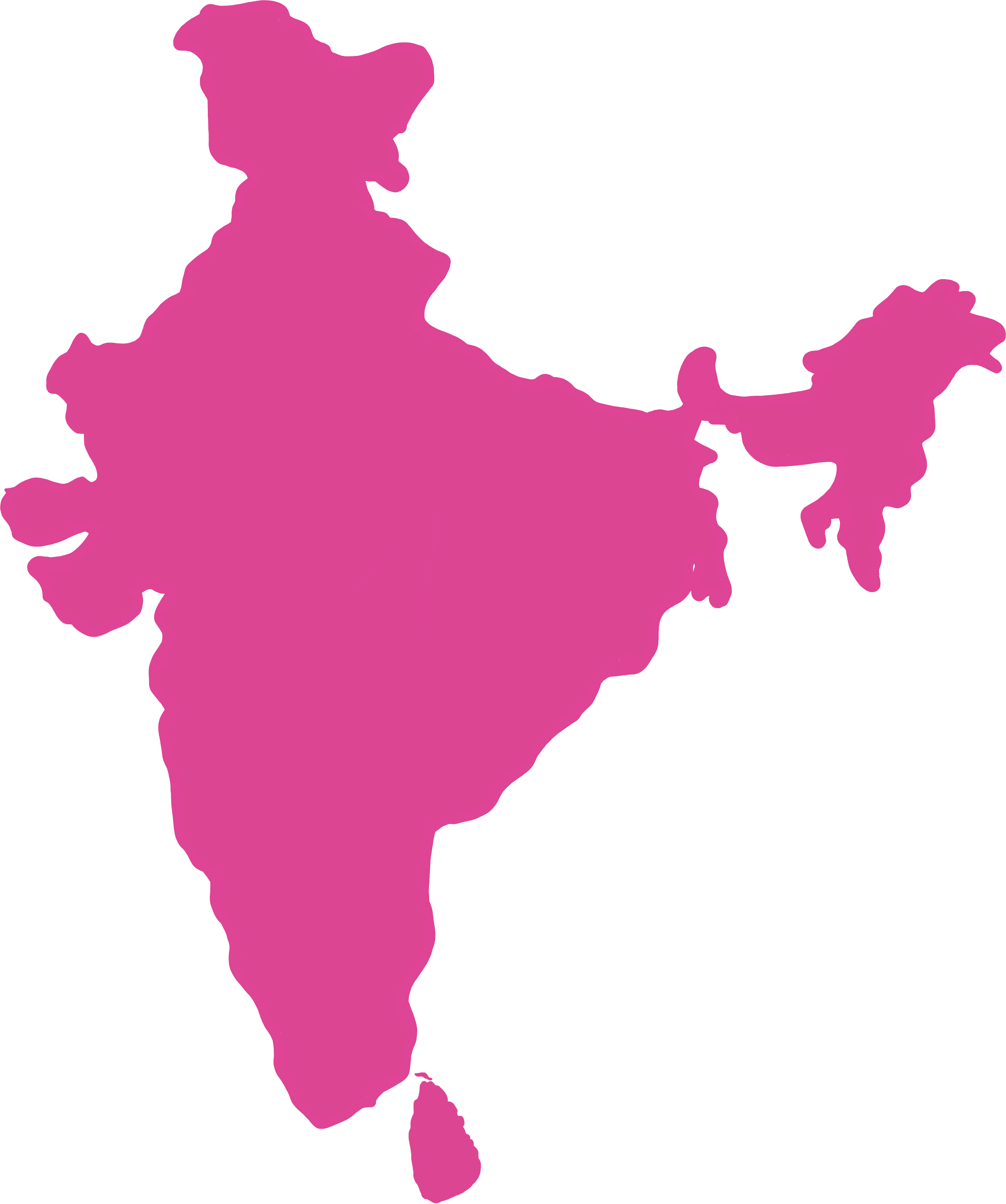 Map of South Asia showing the source of our Popcorn Masala spices