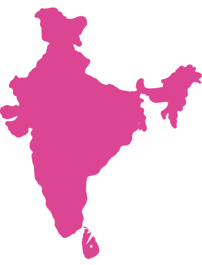 Map of South Asia showing where our Wild Cinnamon is harvested (Digana, Sri Lanka).