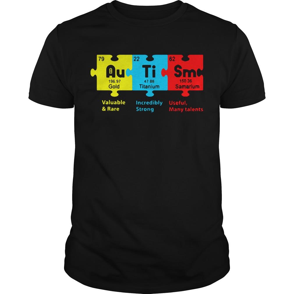 Gold Titanium Samarium Autism Classic Guys / Unisex Ts Shirts