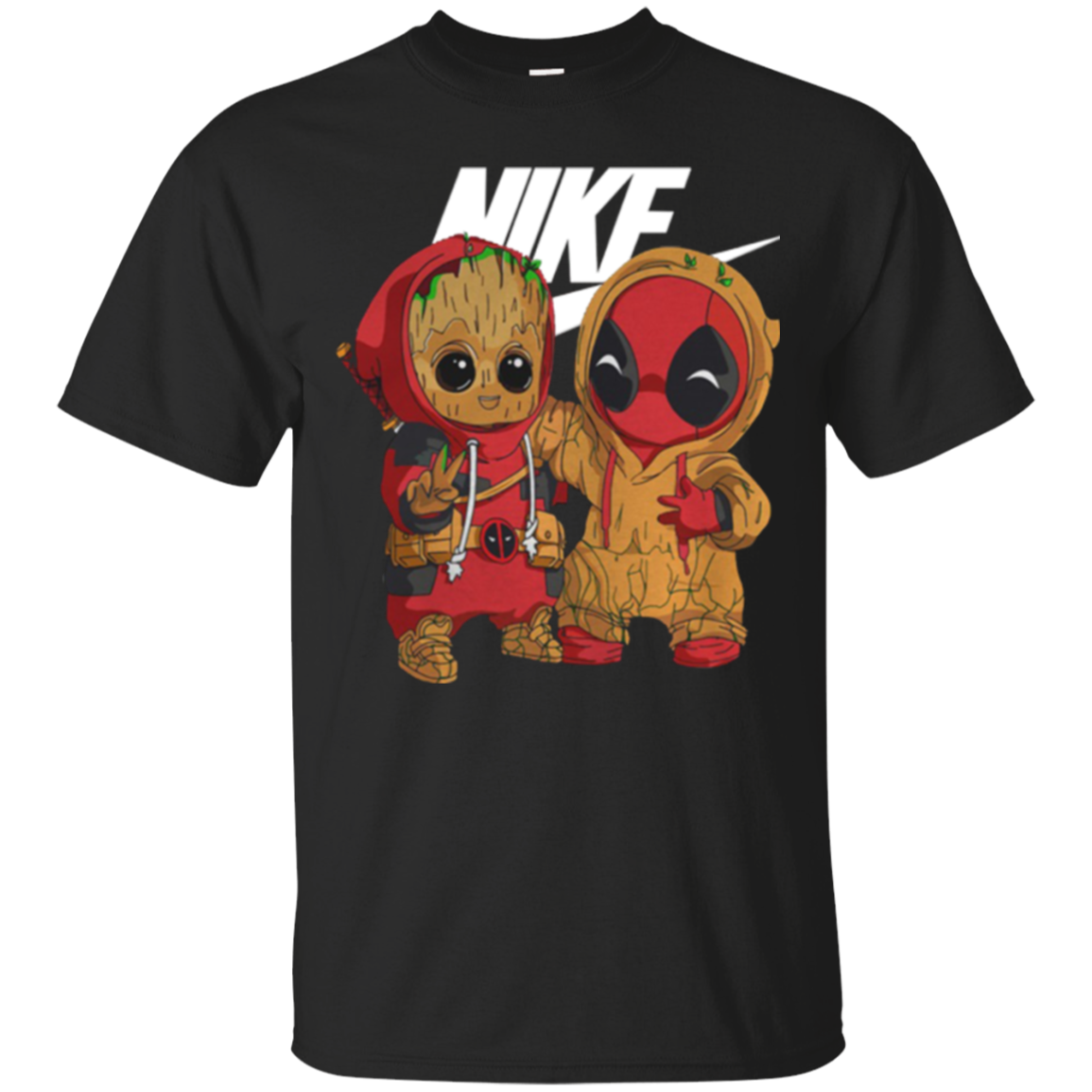  Baby Groot And Dead Pool T-shirt