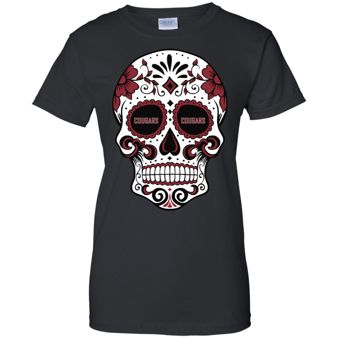 Washington State Cougars Sugar Skull T-shirt 