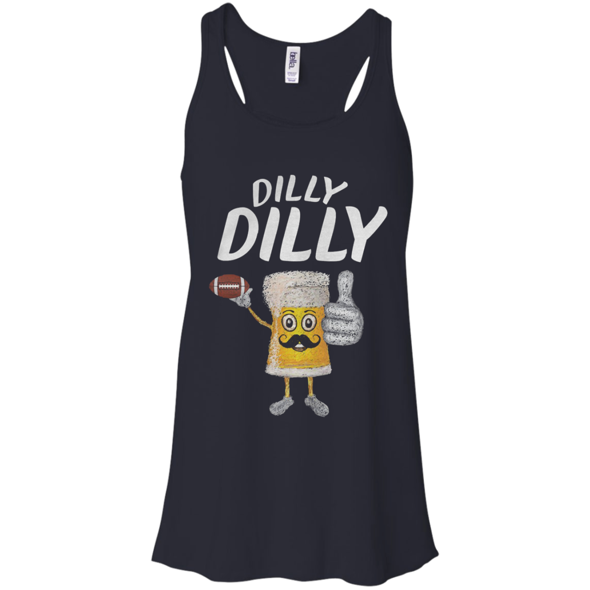 Dilly Dilly Funny Football And Beer T Shirt Flowy Racerback Tank