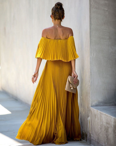 eternal love pleated maxi dress