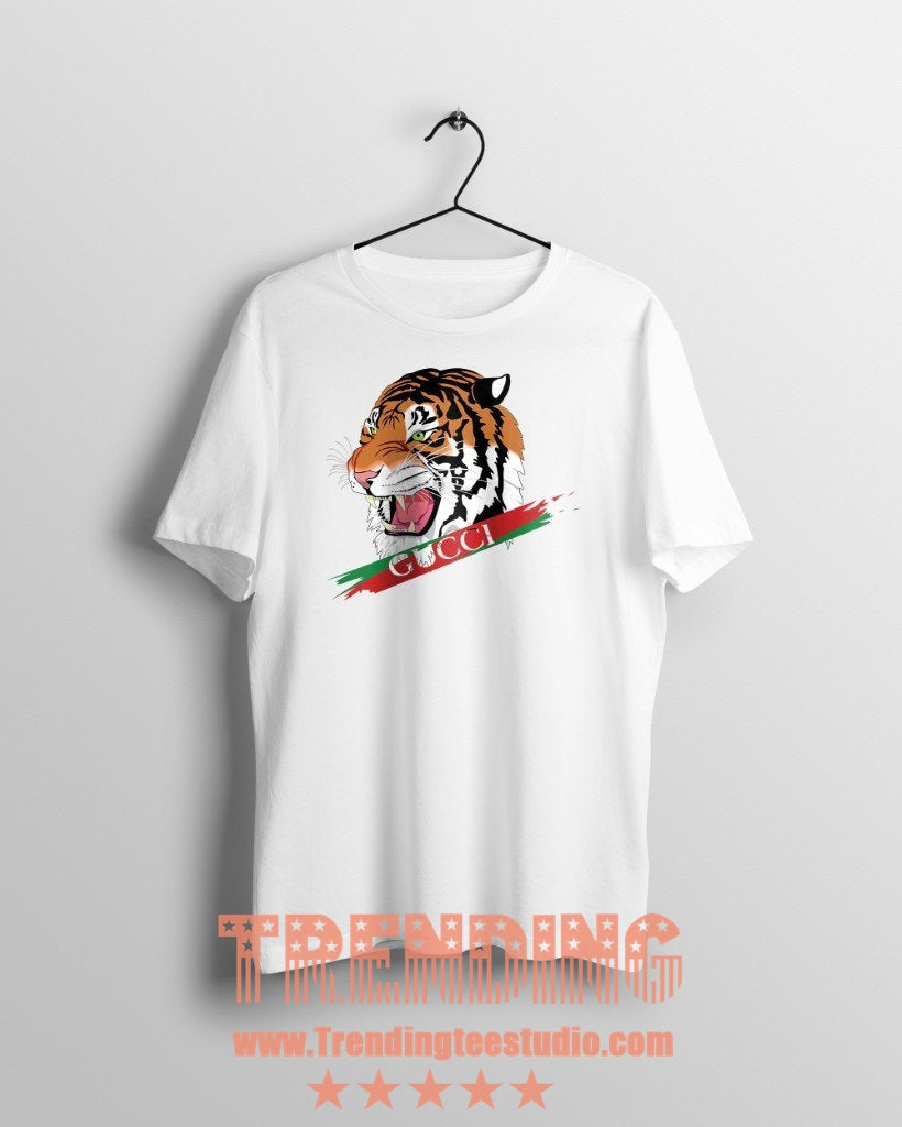 gucci tiger shirt white