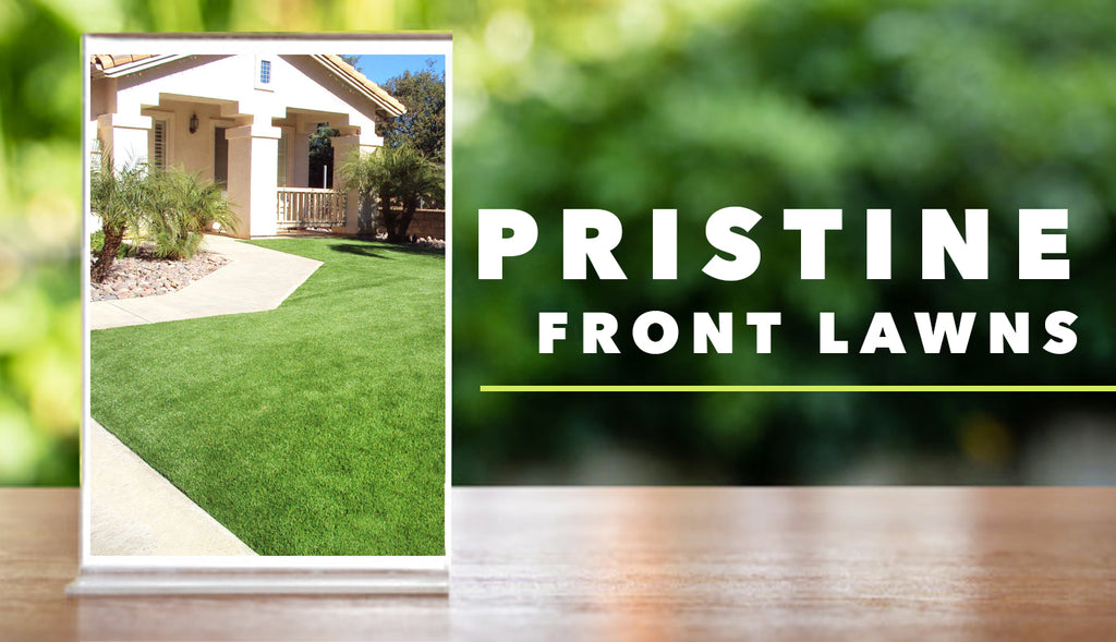 Pristine Front Lawn With Artificial Grass