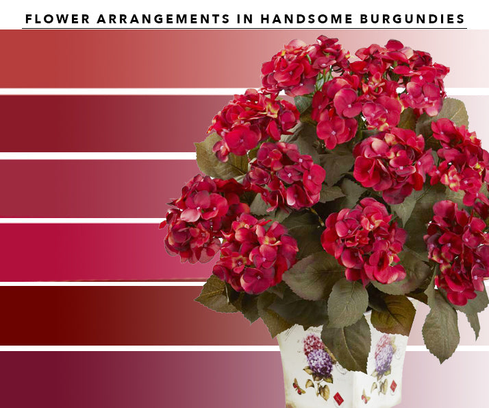 Burgundy Artificial Flower Arrangements