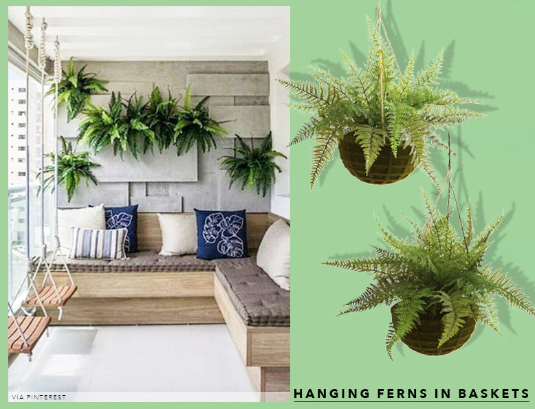 Spring Cleaning + Sprucing With UV Resistant Hanging Ferns