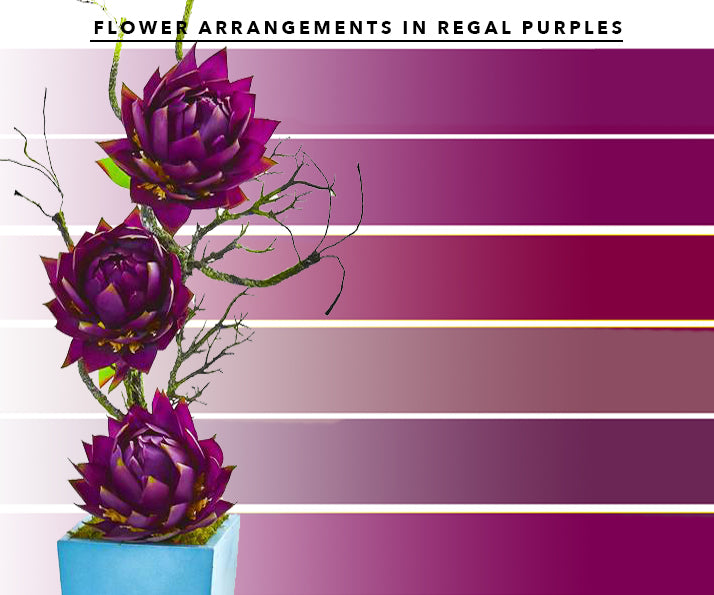 Purple Artificial Flower Arrangements