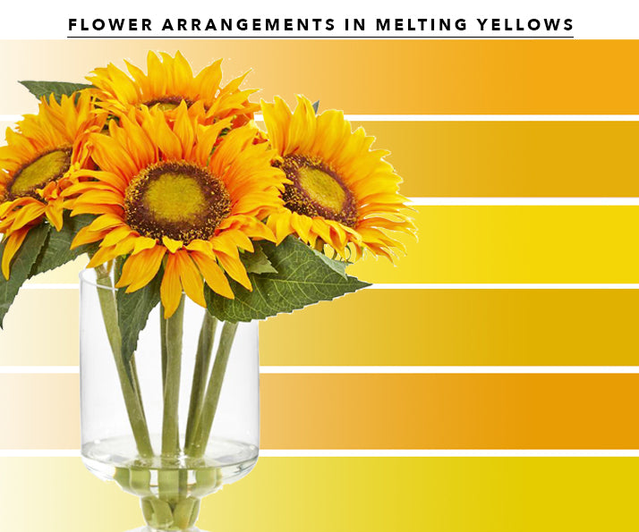 Yellow Artificial Flower Arrangements