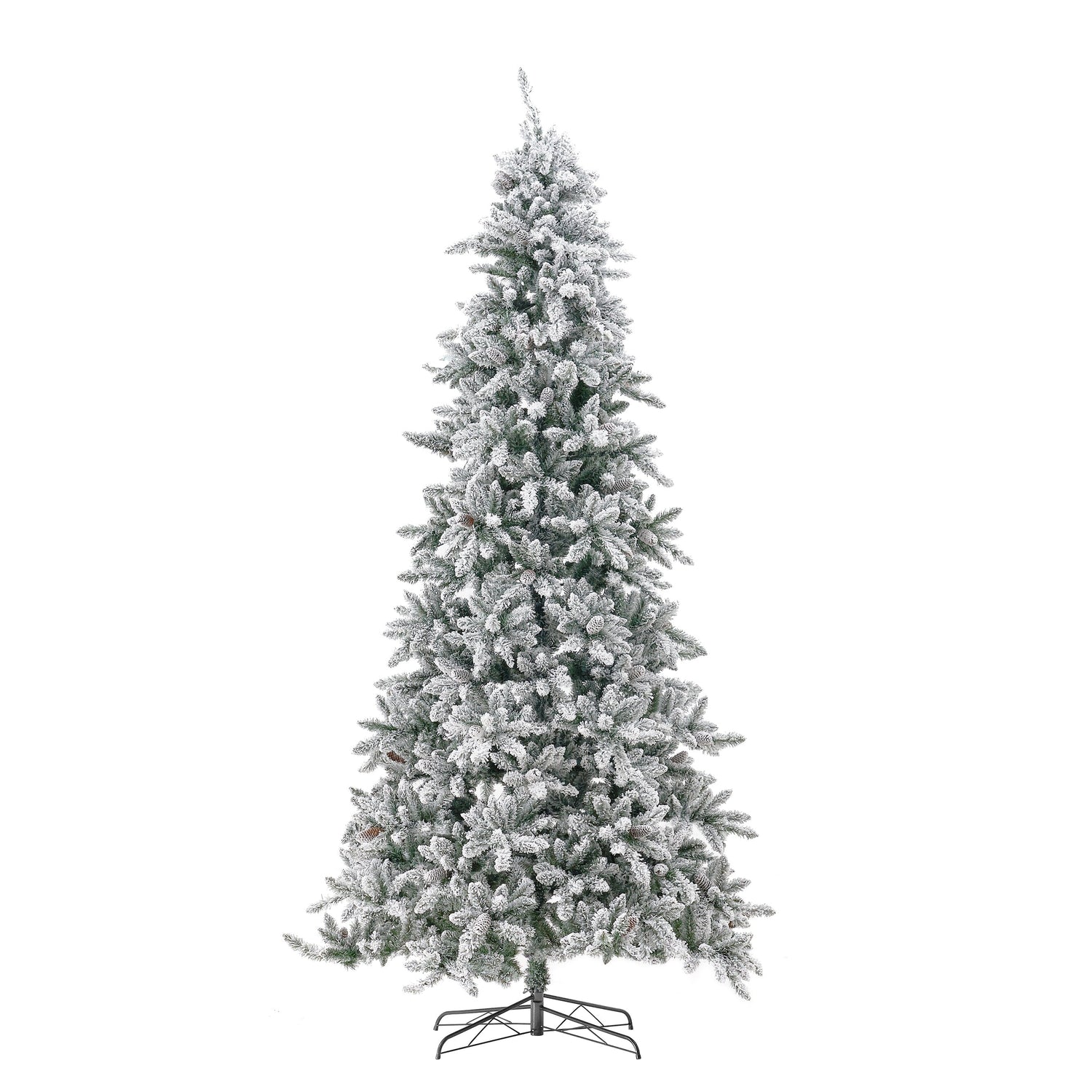 Nearly Natural Inc 5' Flocked Grand Northern Rocky Fir Artificial Christmas  Tree with Warm Micro (Multifunction with Remote Control) LED Lights