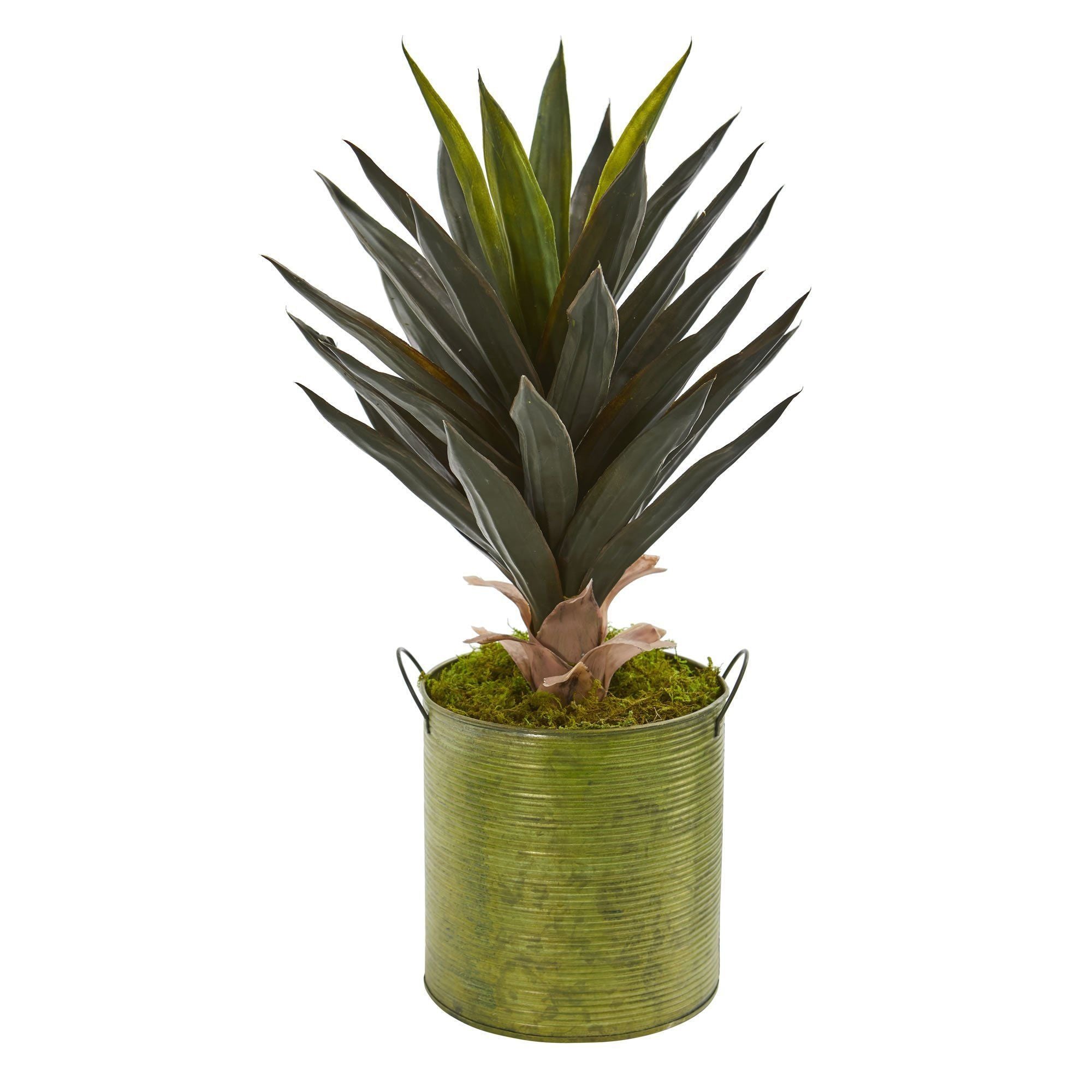  2' Artificial Agave Plant in Metal Planter 