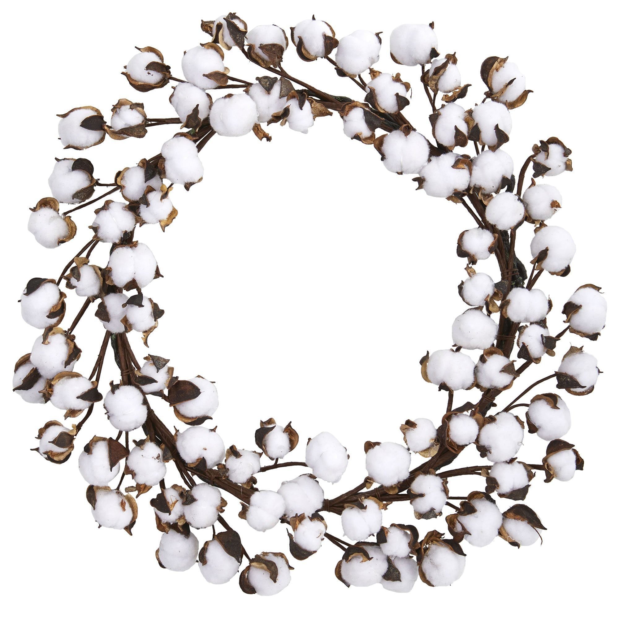  20” Cotton Ball Wreath 