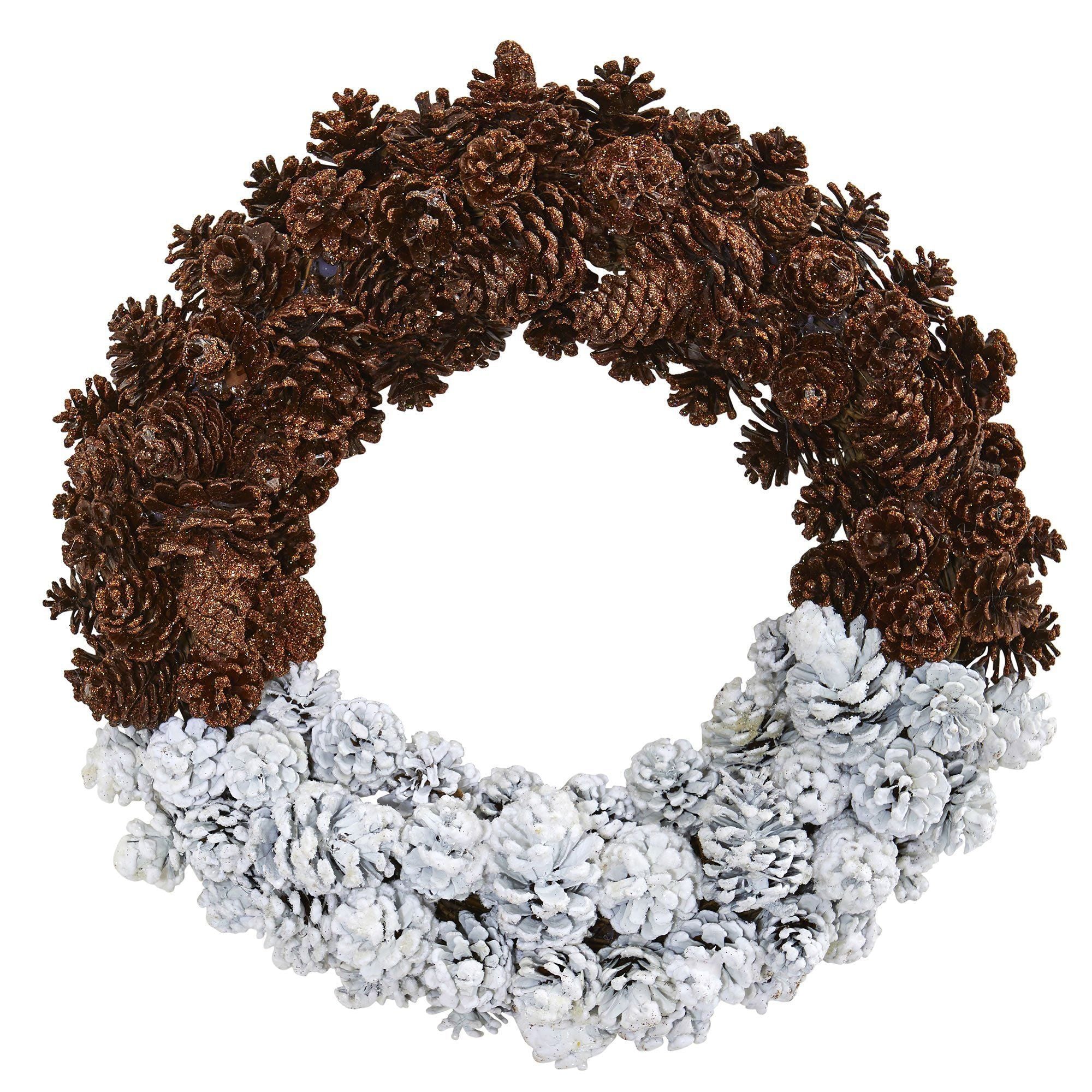  20” Frosted Pine Cone Wreath 