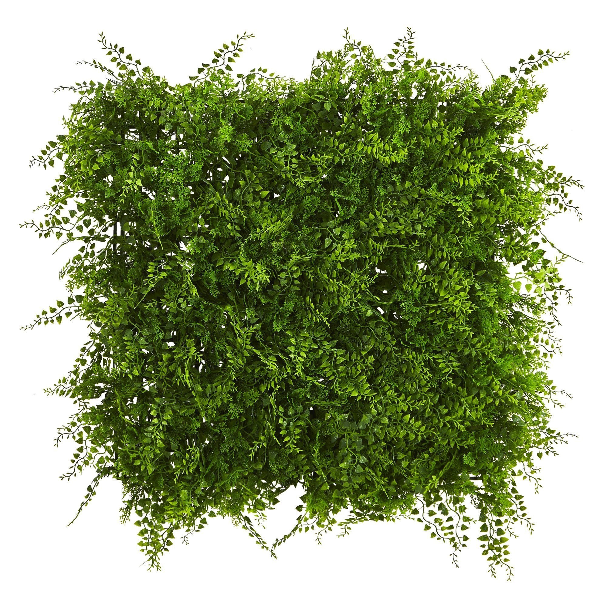  20” x 20” Lush Mediterranean Artificial Fern Wall Panel UV Resistant (Indoor/Outdoor) Trellis 