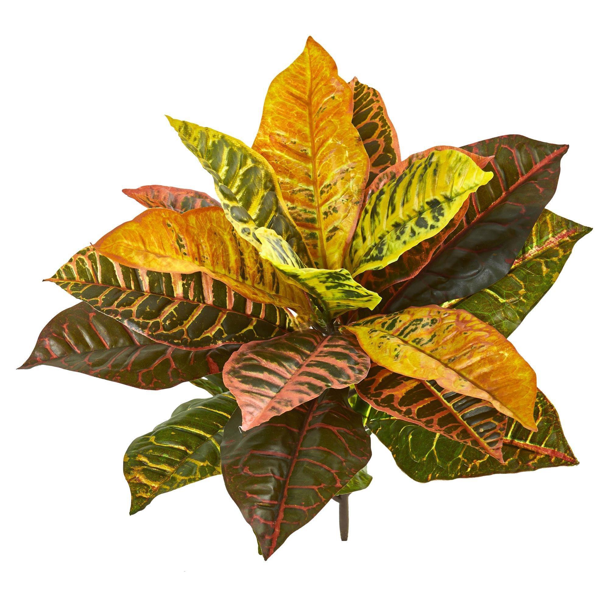  21” Garden Croton Artificial Plant (Real Touch) (Set of 4) 