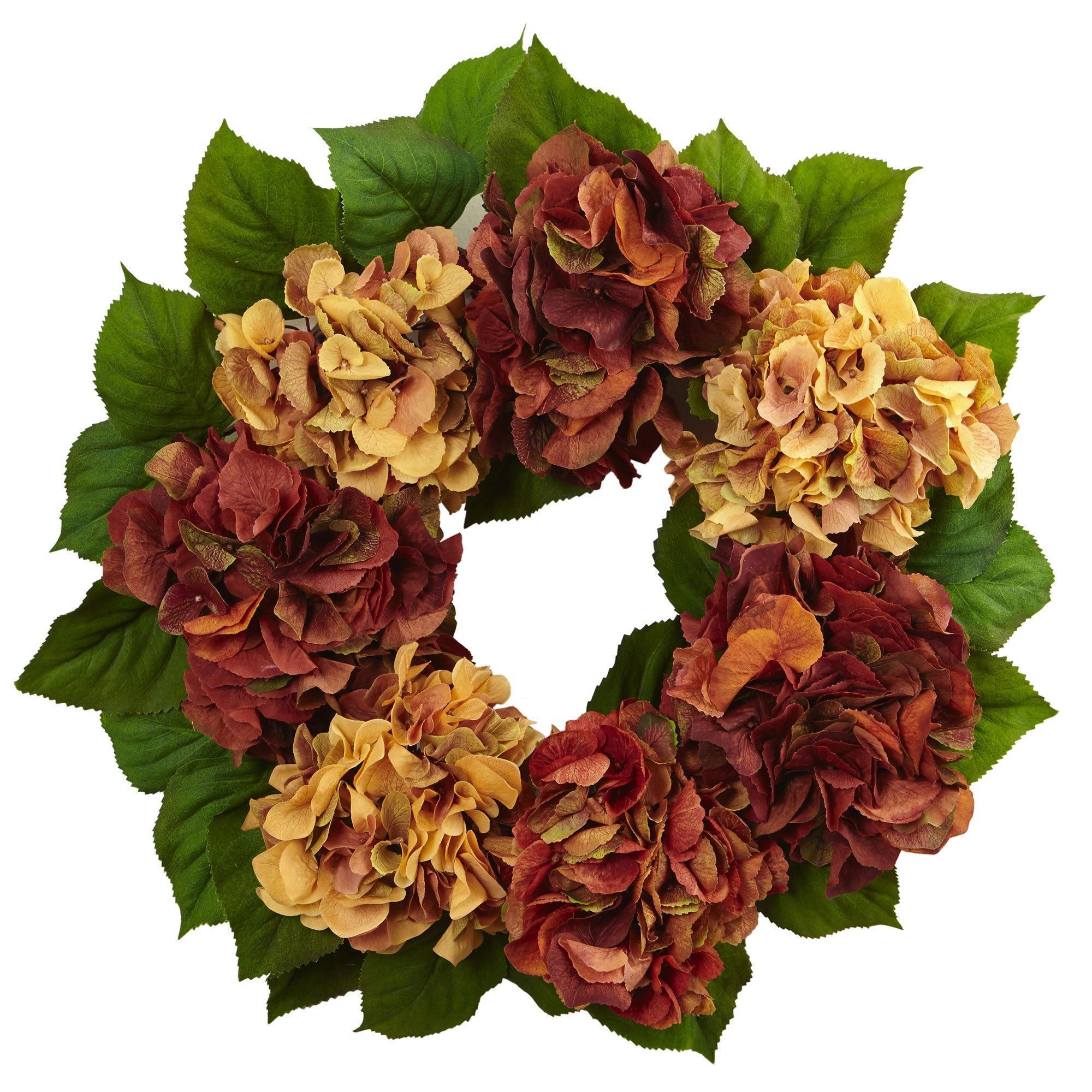  24'' Autumn Hydrangea Wreath 