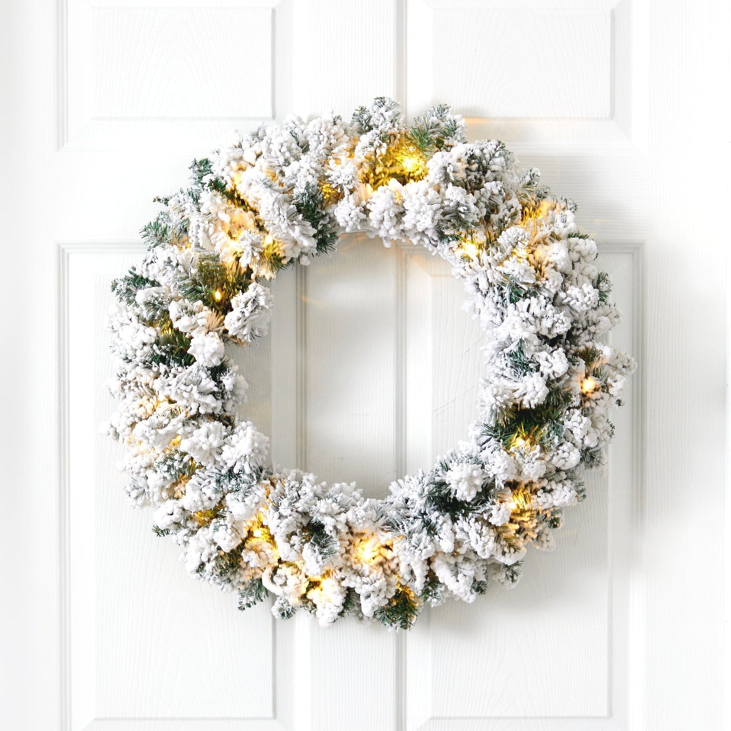 Nearly Natural 3' Holiday Christmas Geometric Diamond Wreath with Pinecones and 50 Warm White LED Lights