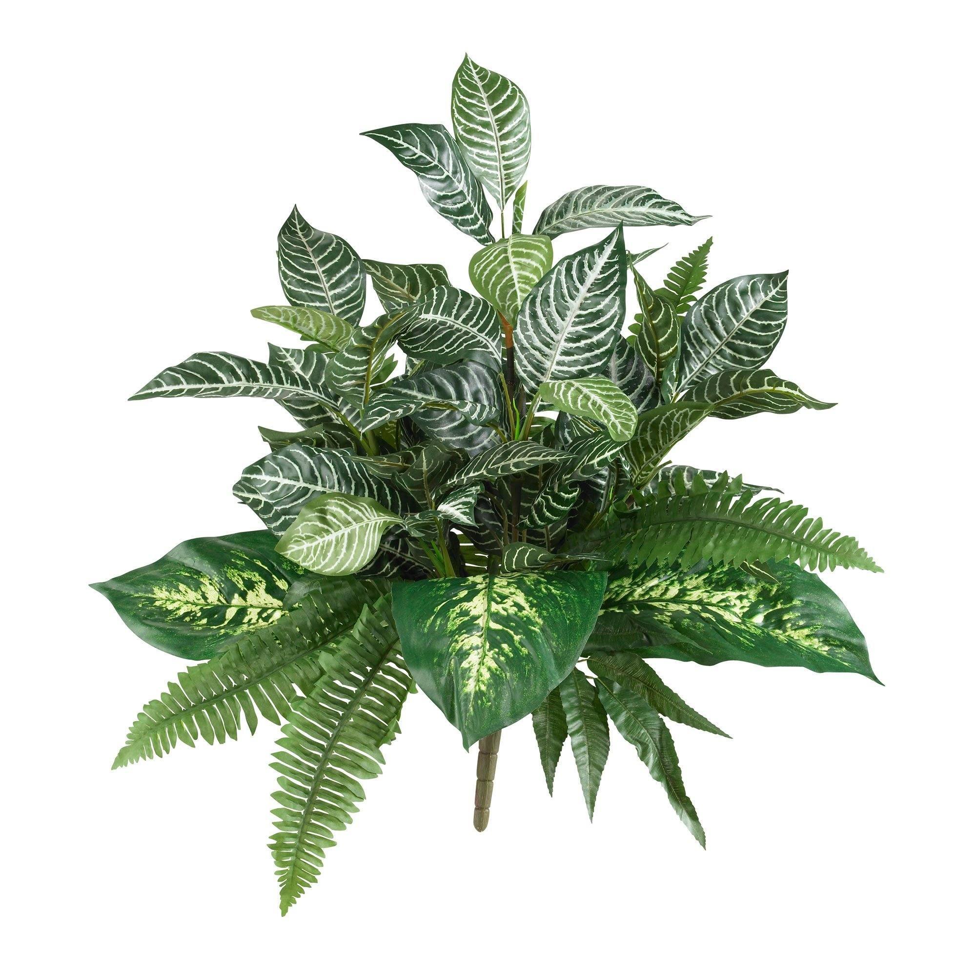  25” Mix Greens Artificial Plant (Set of 2) 