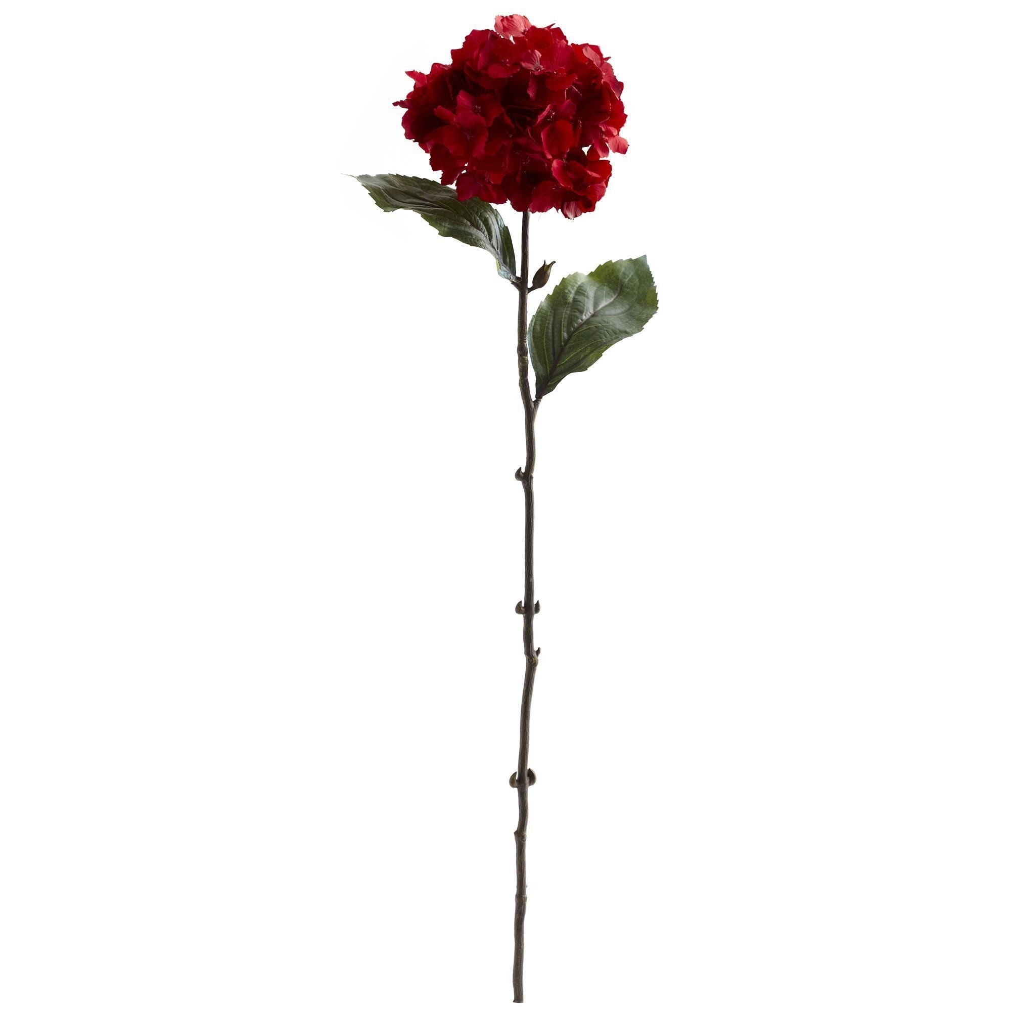  26” Red Hydrangea Artificial Flower (Set of 6) 