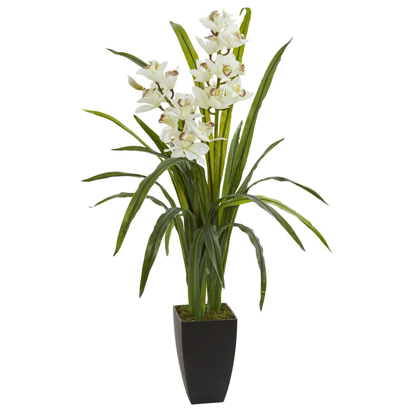39” Cymbidium Orchid Artificial Plant Nearly Natural