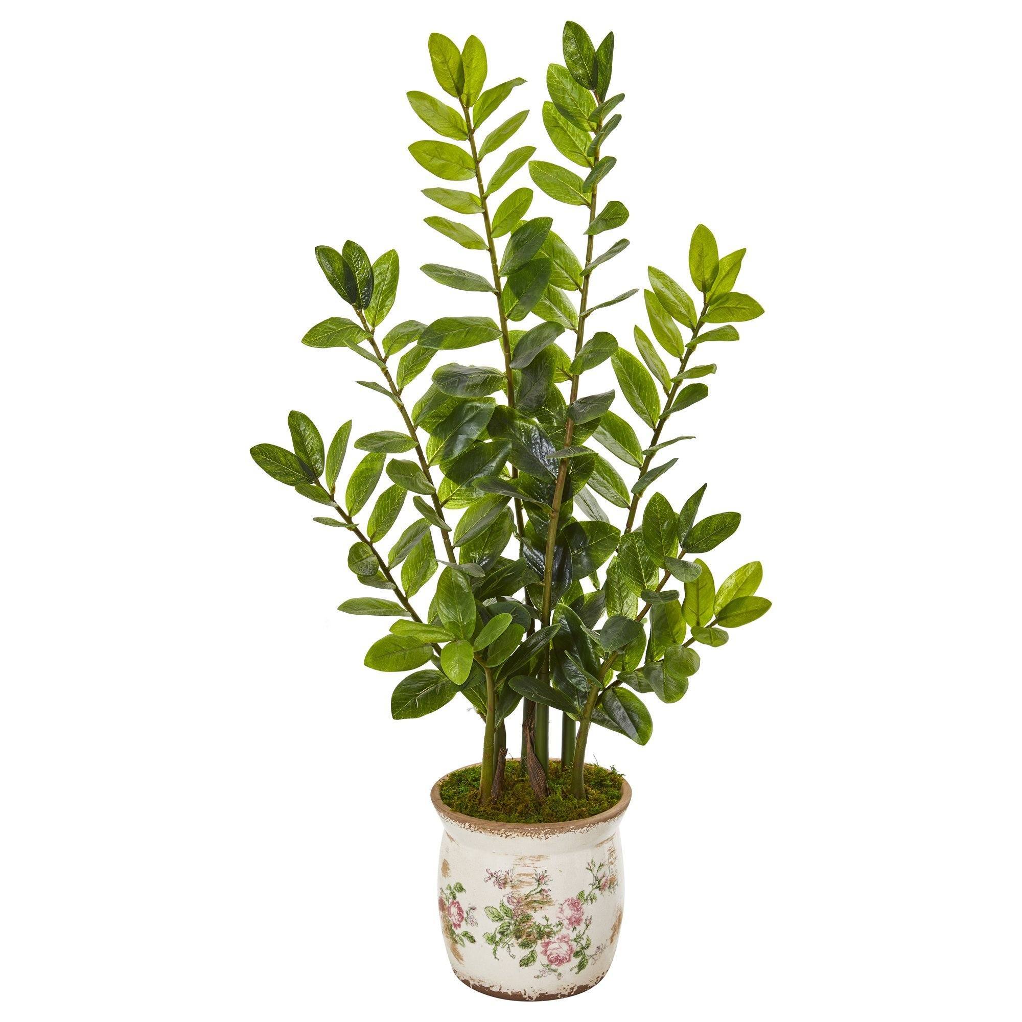  39” Zamioculcas Artificial Plant in Floral Design Planter 