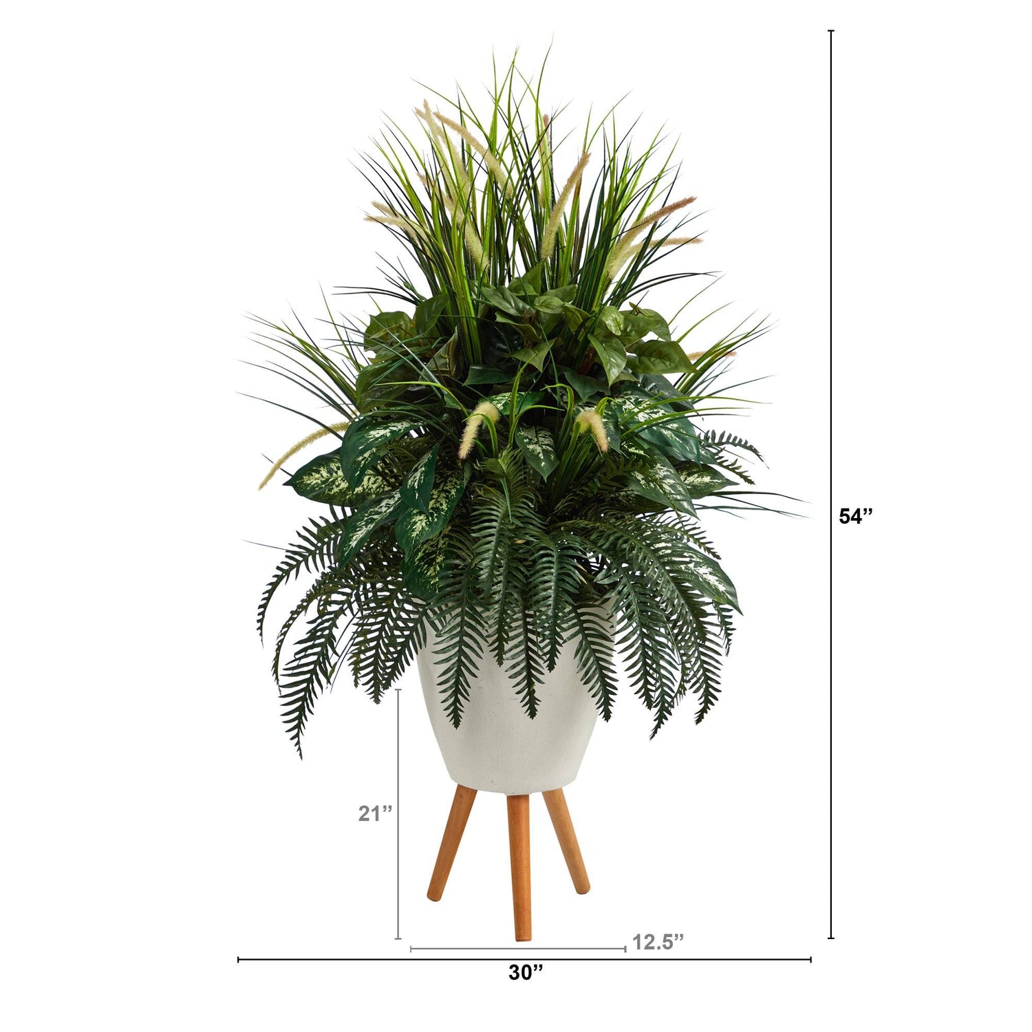 2 - Piece Artificial Foliage Plant in Planter Set Primrue