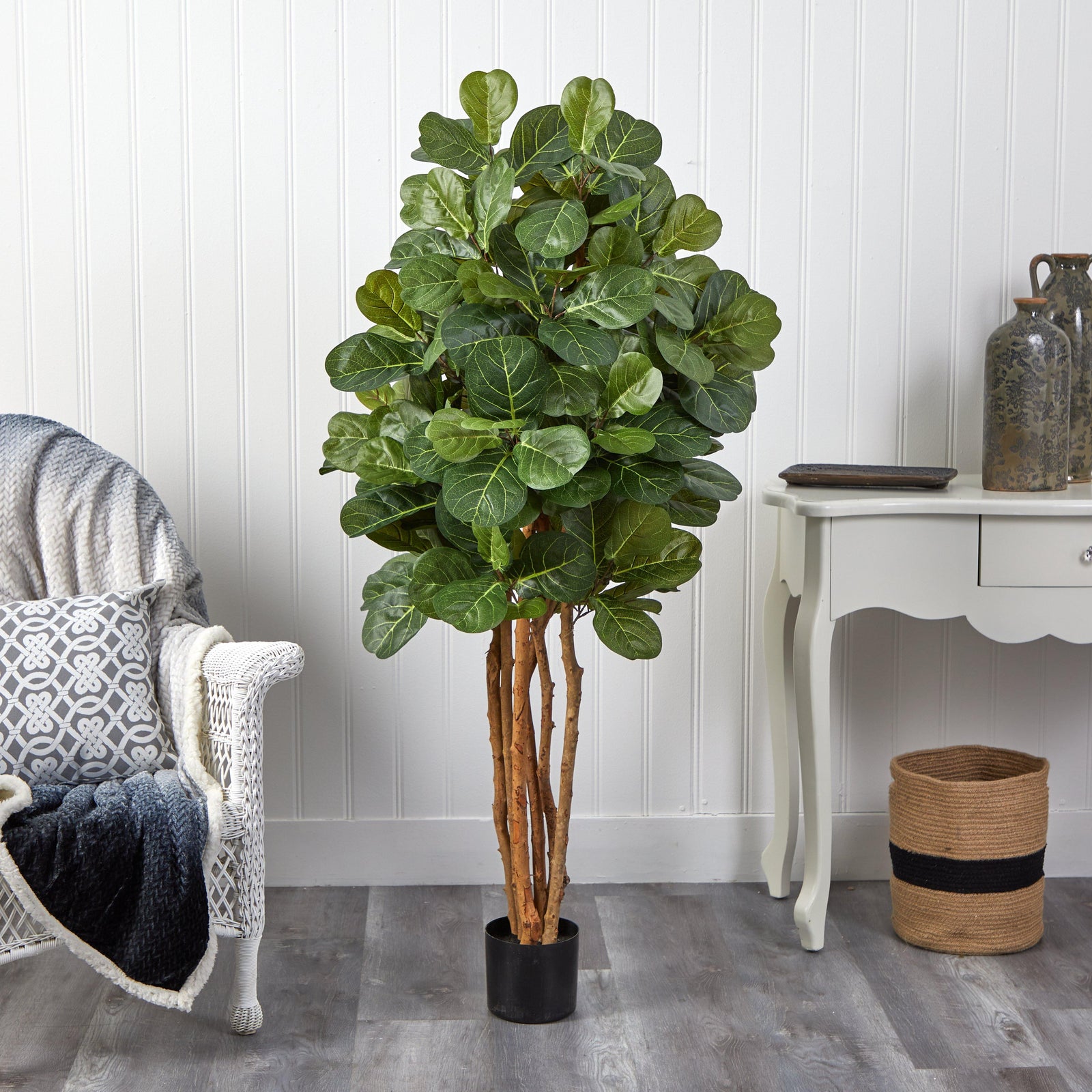 5’ Fiddle Leaf Fig Artificial Tree Nearly Natural