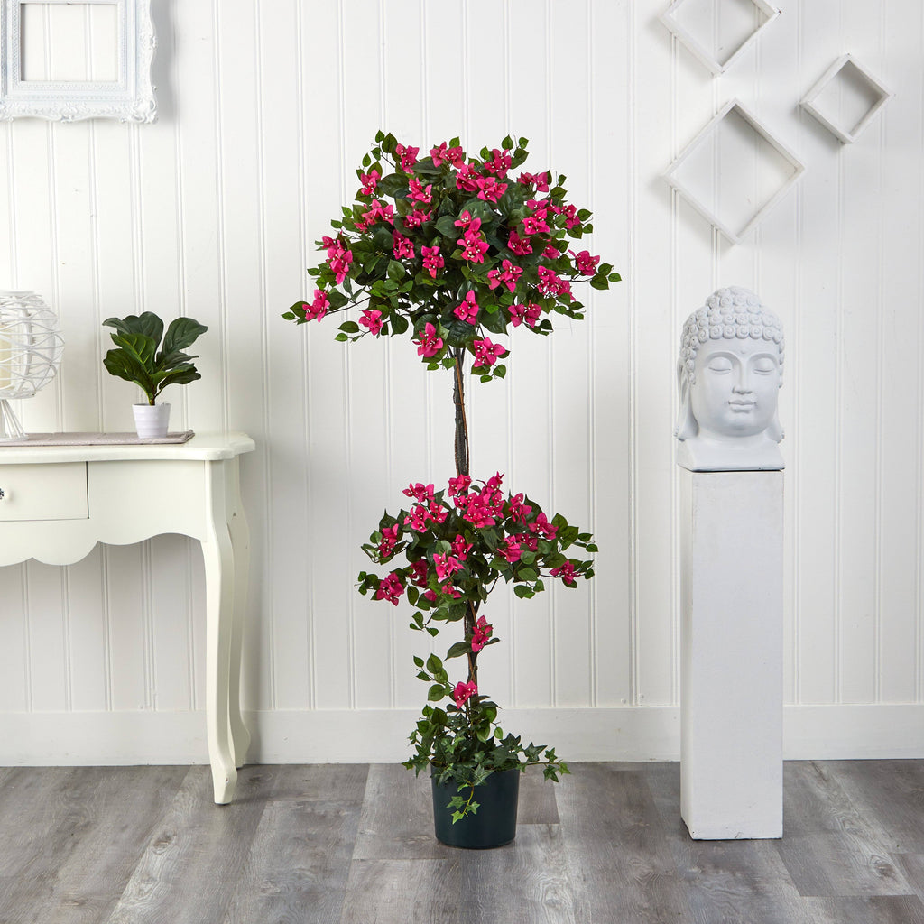 5' Mini Bougainvillea Topiary | Nearly Natural