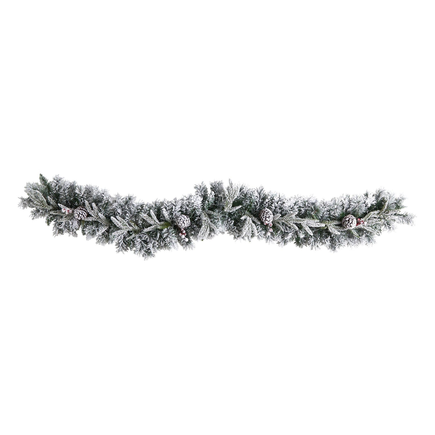 Nearly Natural 4467 6 ft. Pre-Lit Blue Artificial Christmas Garland with 50 Warm White Lights