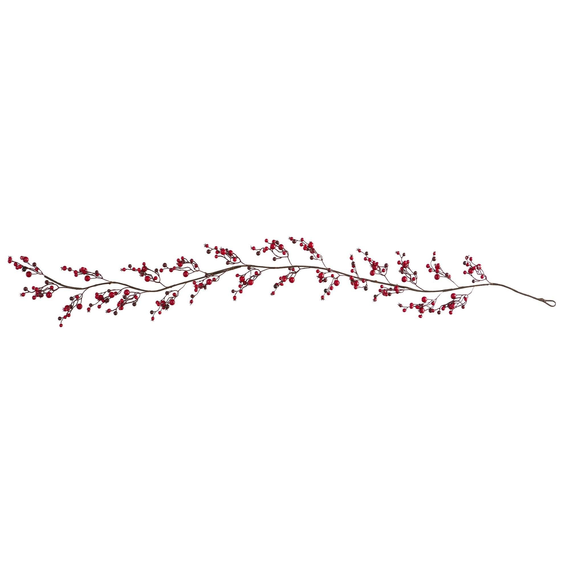  6’ Red Berry Artificial Garland (Set of 2) 