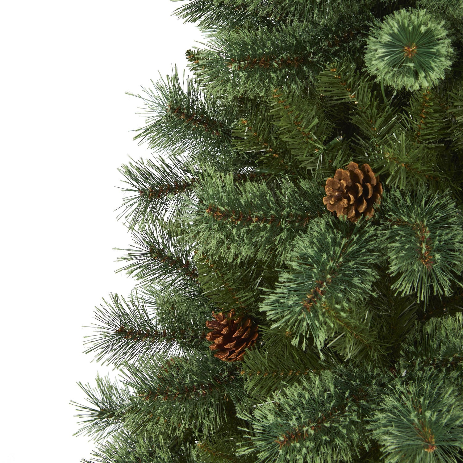 Nearly Natural 6ft. Slim West Virginia Mountain Pine Artificial Christmas Tree with 629 Bendable Branches