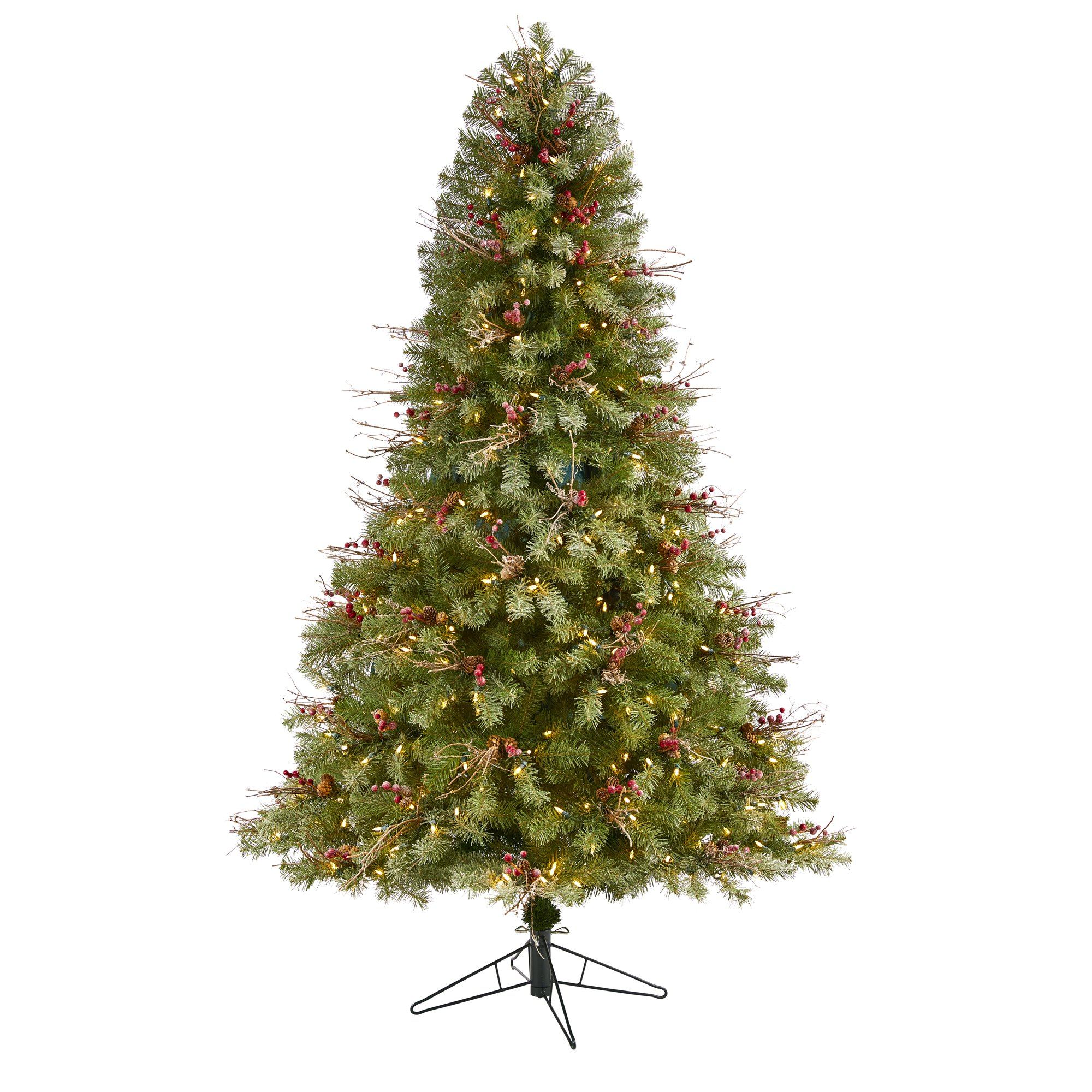  6.5' Lightly Frosted Big Sky Spruce Artificial Christmas Tree 