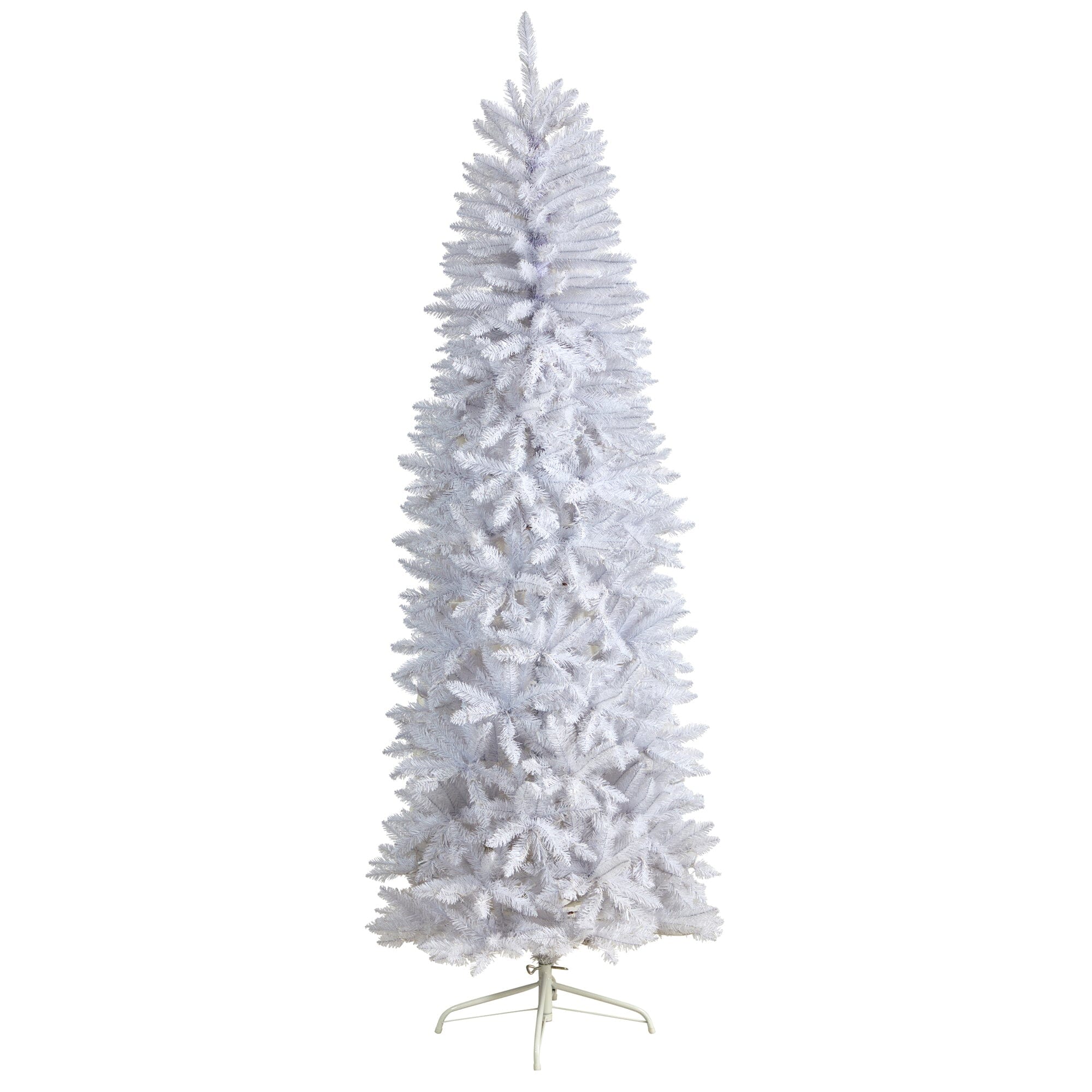  7’ Slim White Artificial Christmas Tree with 995 Bendable Branches 