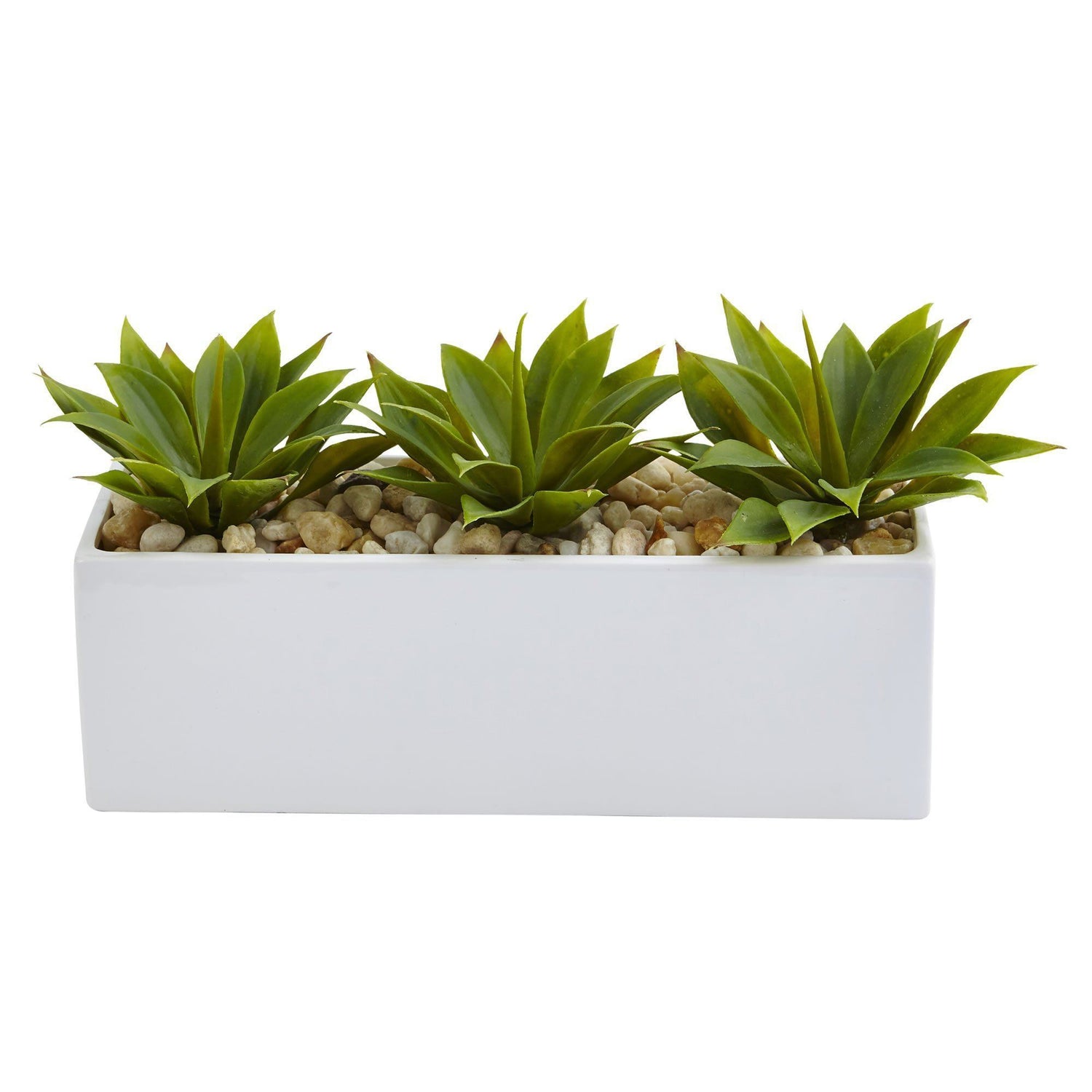 Nearly Natural 4845 Decorative Cactus Garden With Cement Planter 