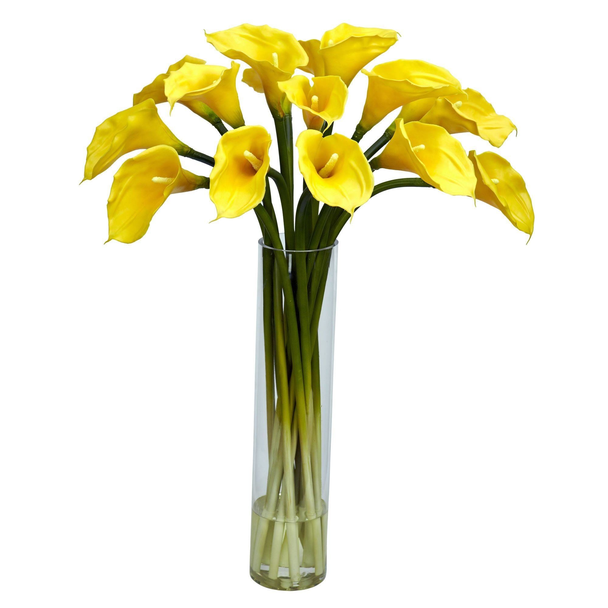 yellow silk flower arrangements