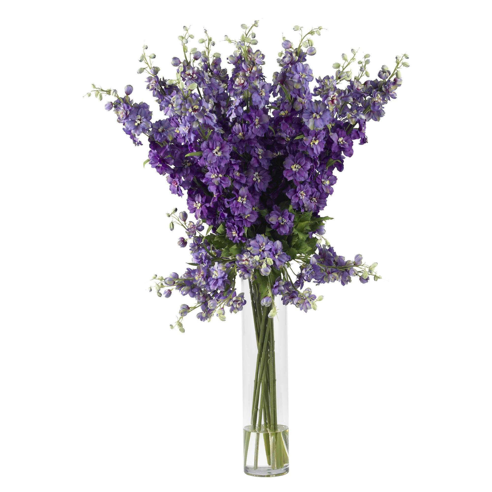 Delphinium Silk Flower Arrangement 1224 Nearly Natural