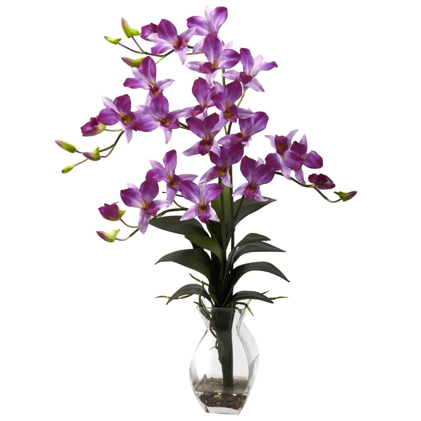 Dendrobium Orchid w/Vase Arrangement 1292 Nearly Natural