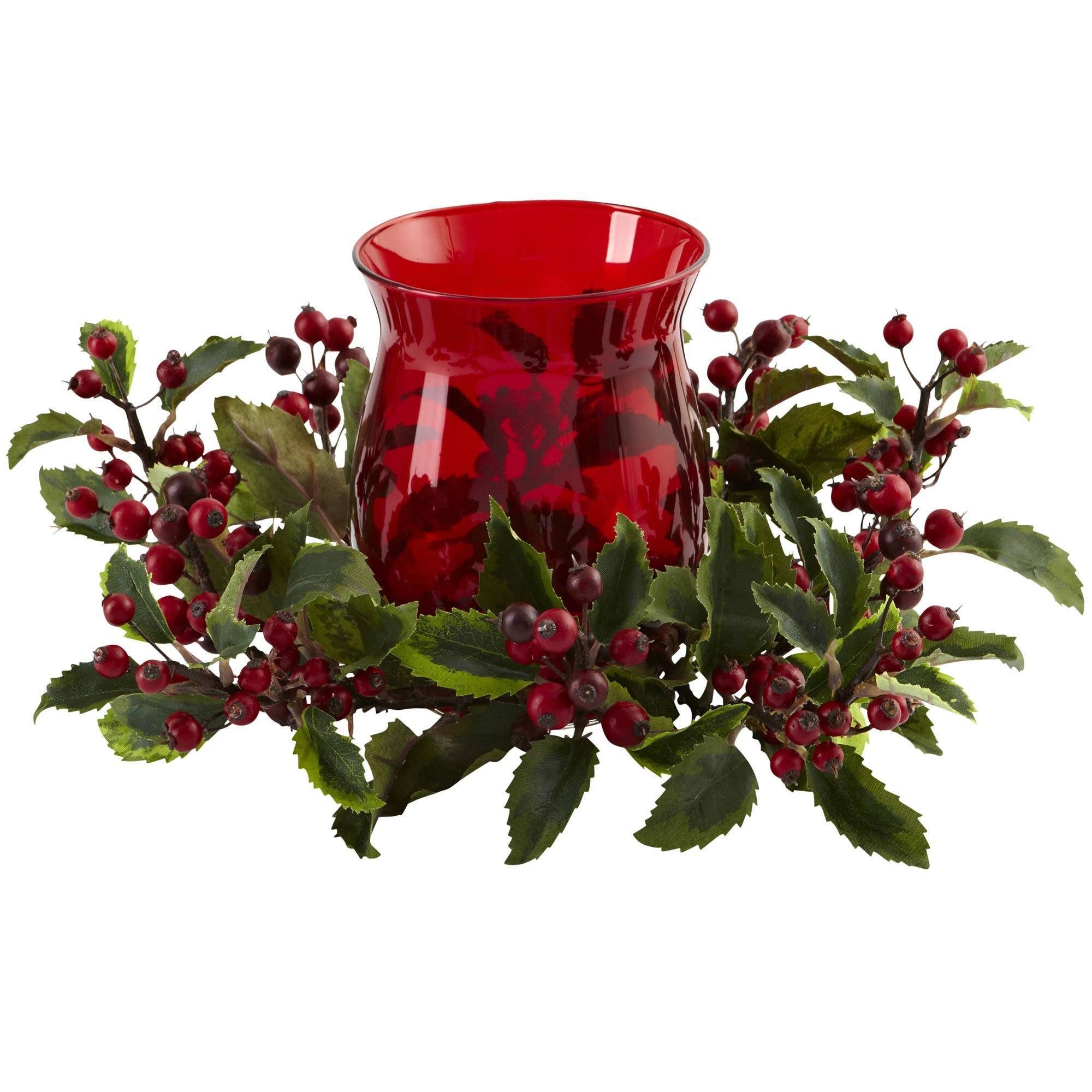  Holly Berry Candle Holder 