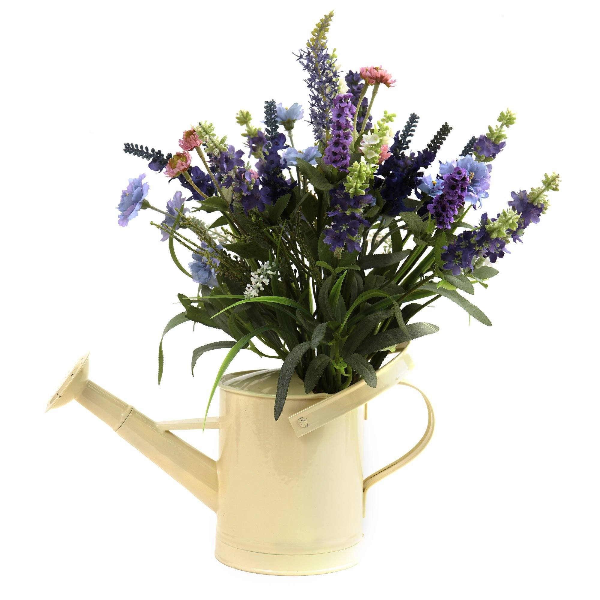 Lavender Arrangement w/Watering Can | Nearly Natural
