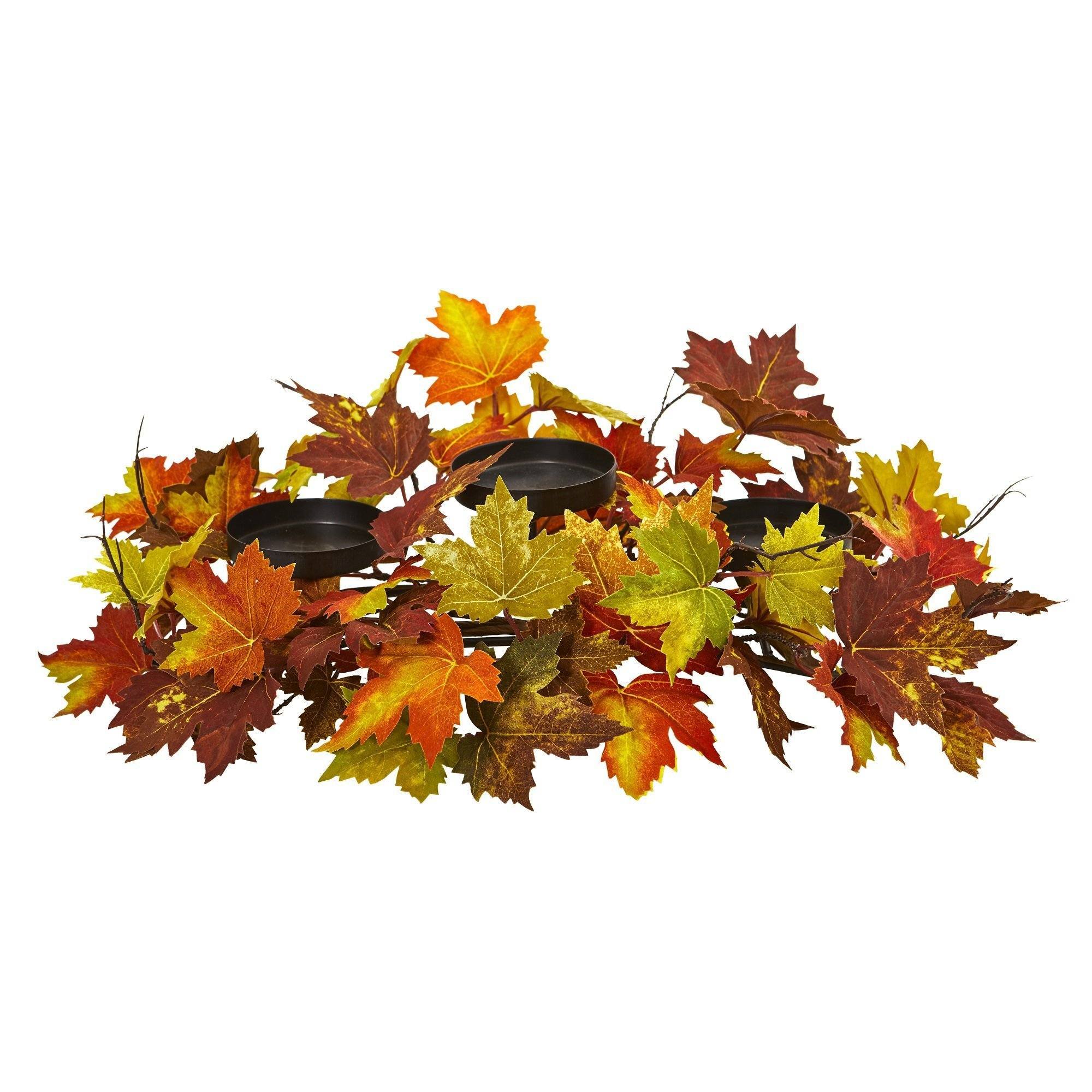  Maple Leaf Artificial Arrangement Candelabrum 