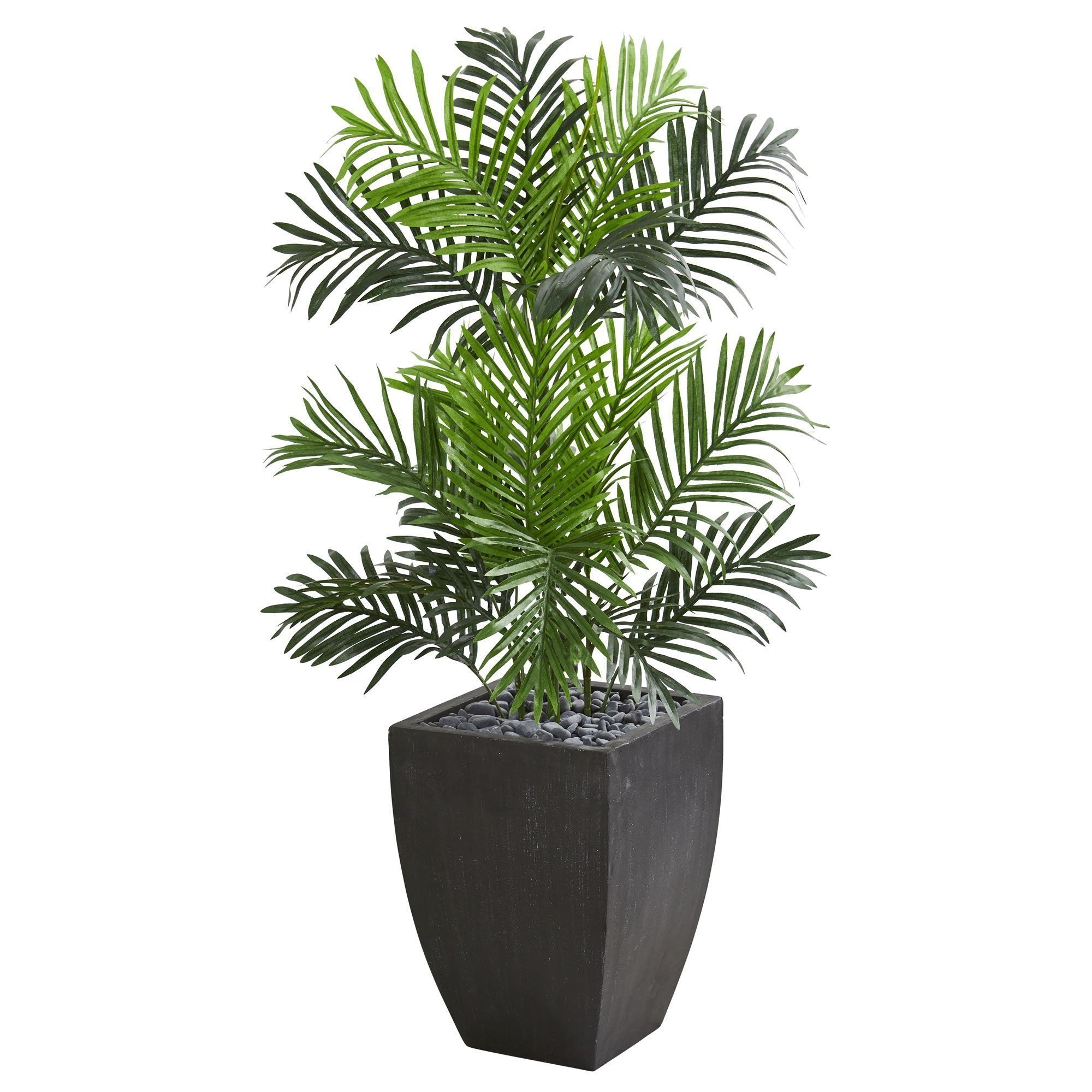 Paradise Palm Artificial Tree In Black Planter Nearly Natural