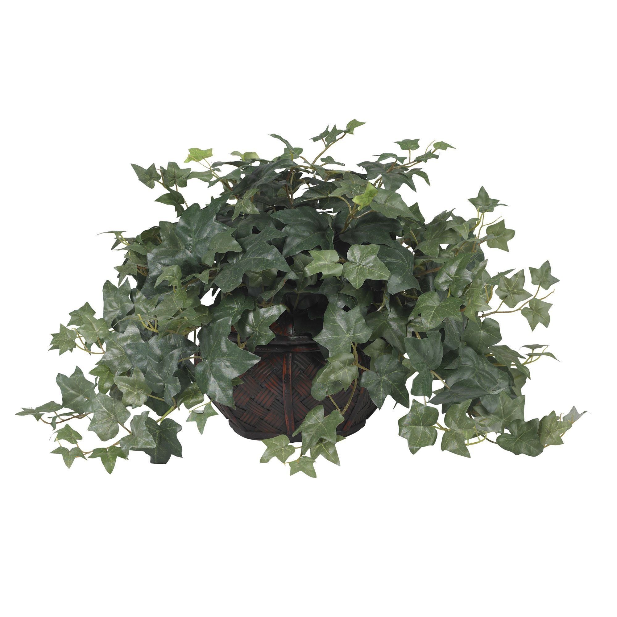  Puff Ivy w/Vase Silk Plant 