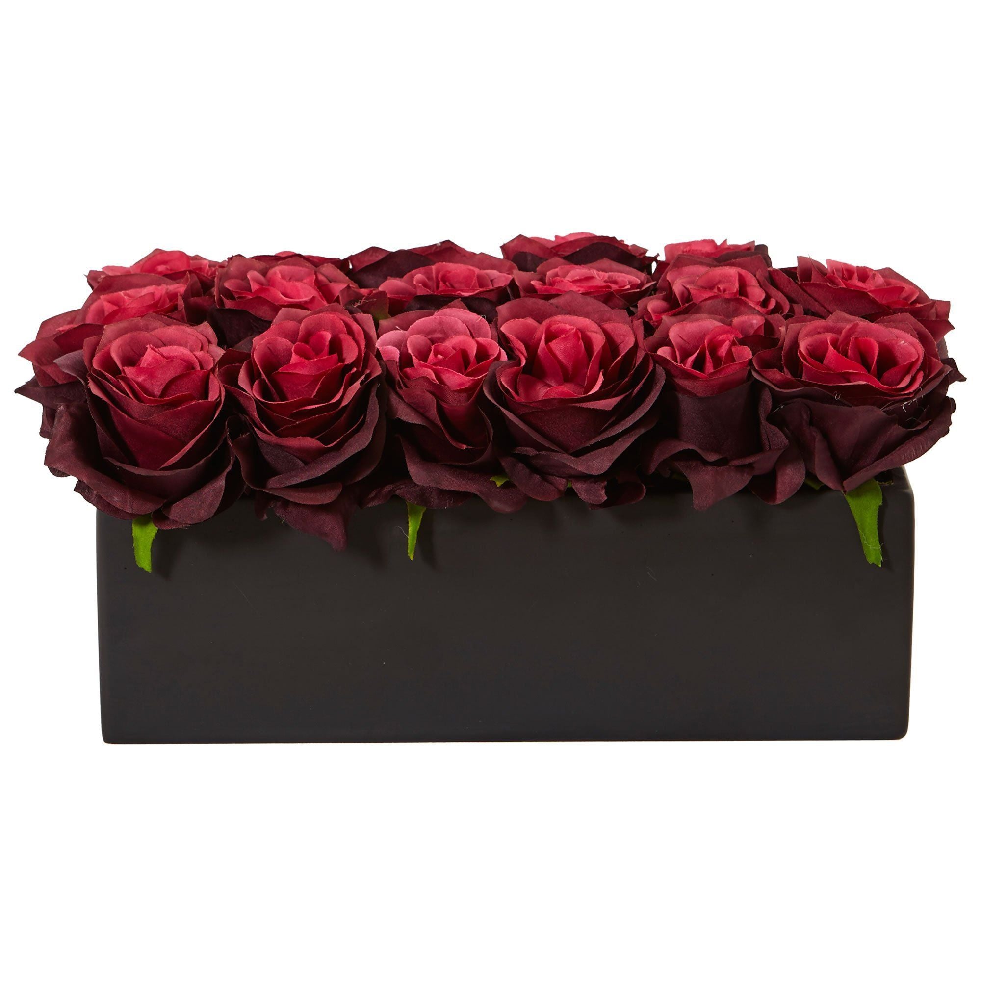  Roses in Rectangular Planter 