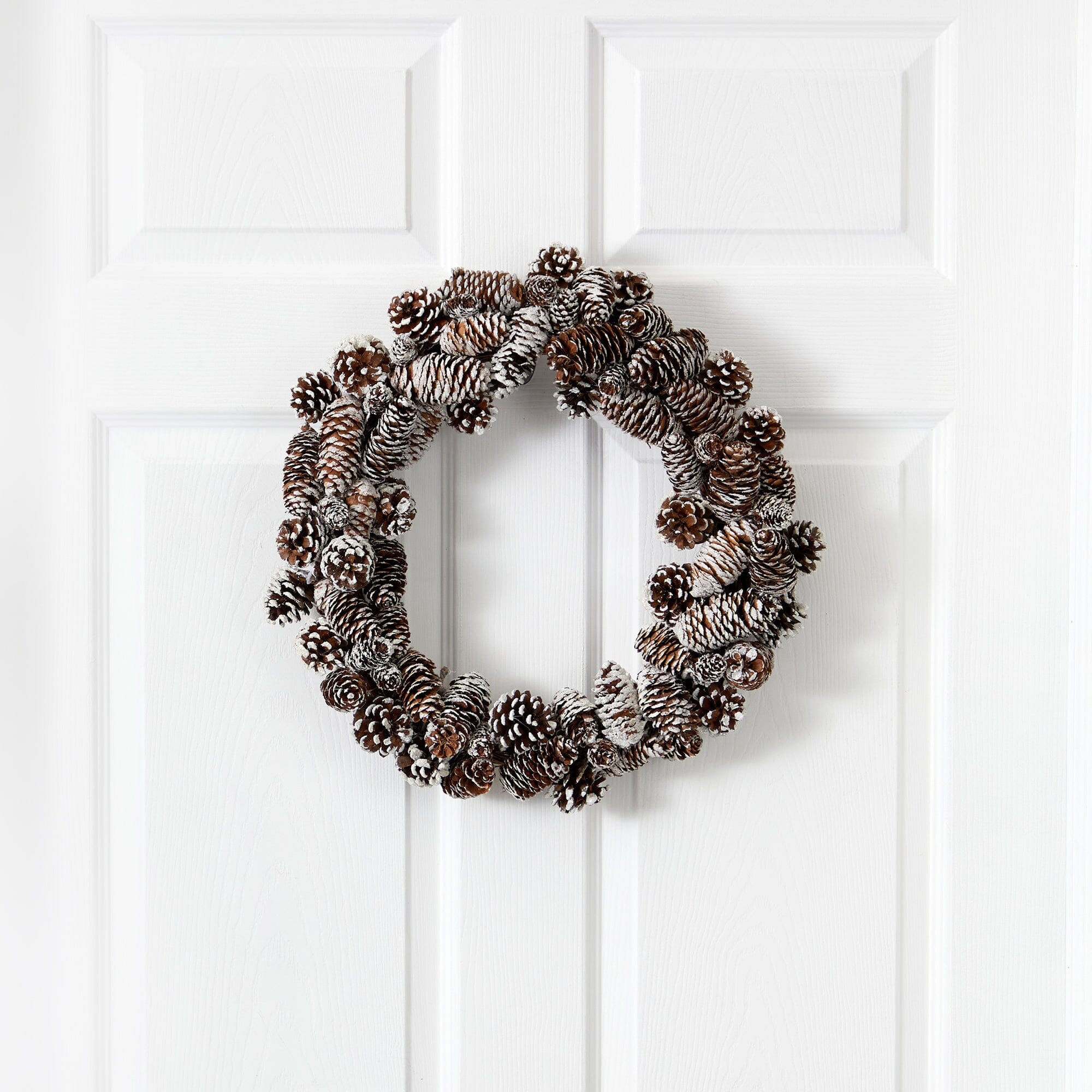  Snowy Pine Cone Wreath 